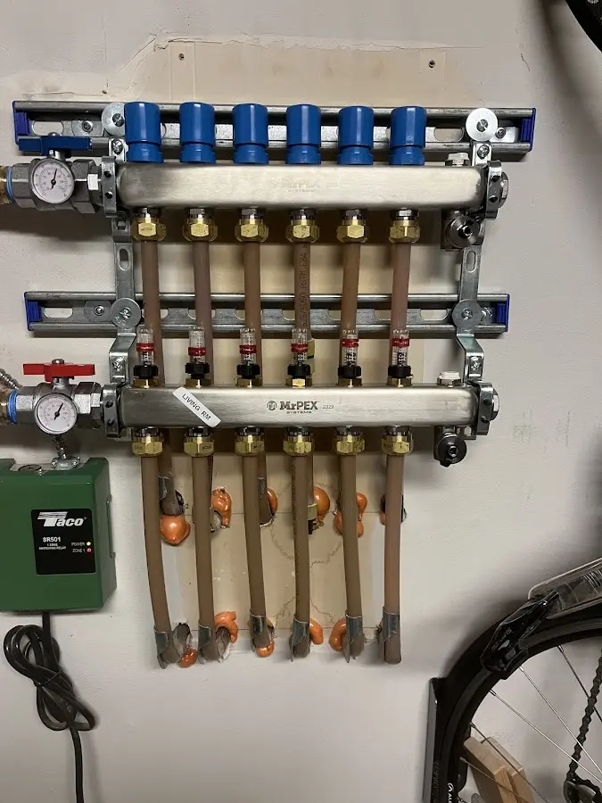 Plumber performing Gas Leak Detection at a residential property in Sherman